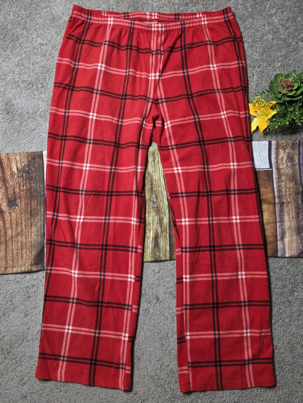 Red Plaid Fleece Pajama Pants Target Wondershop Women's Size XL
